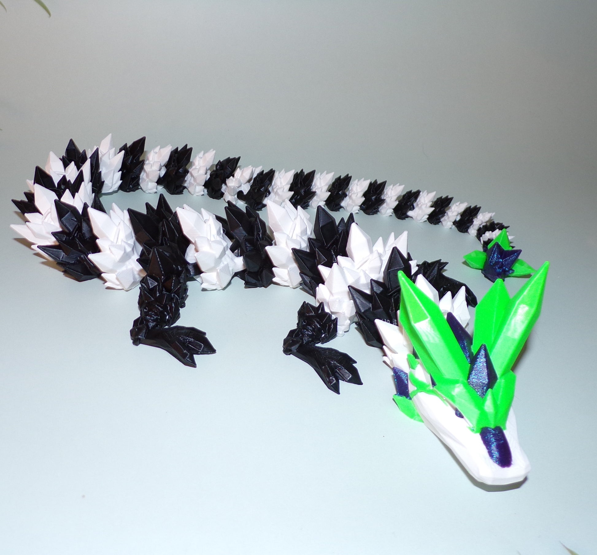 Halloween Crystal Dragon 3D Printed Articulated Figurine - Wonderland 3D Printing 