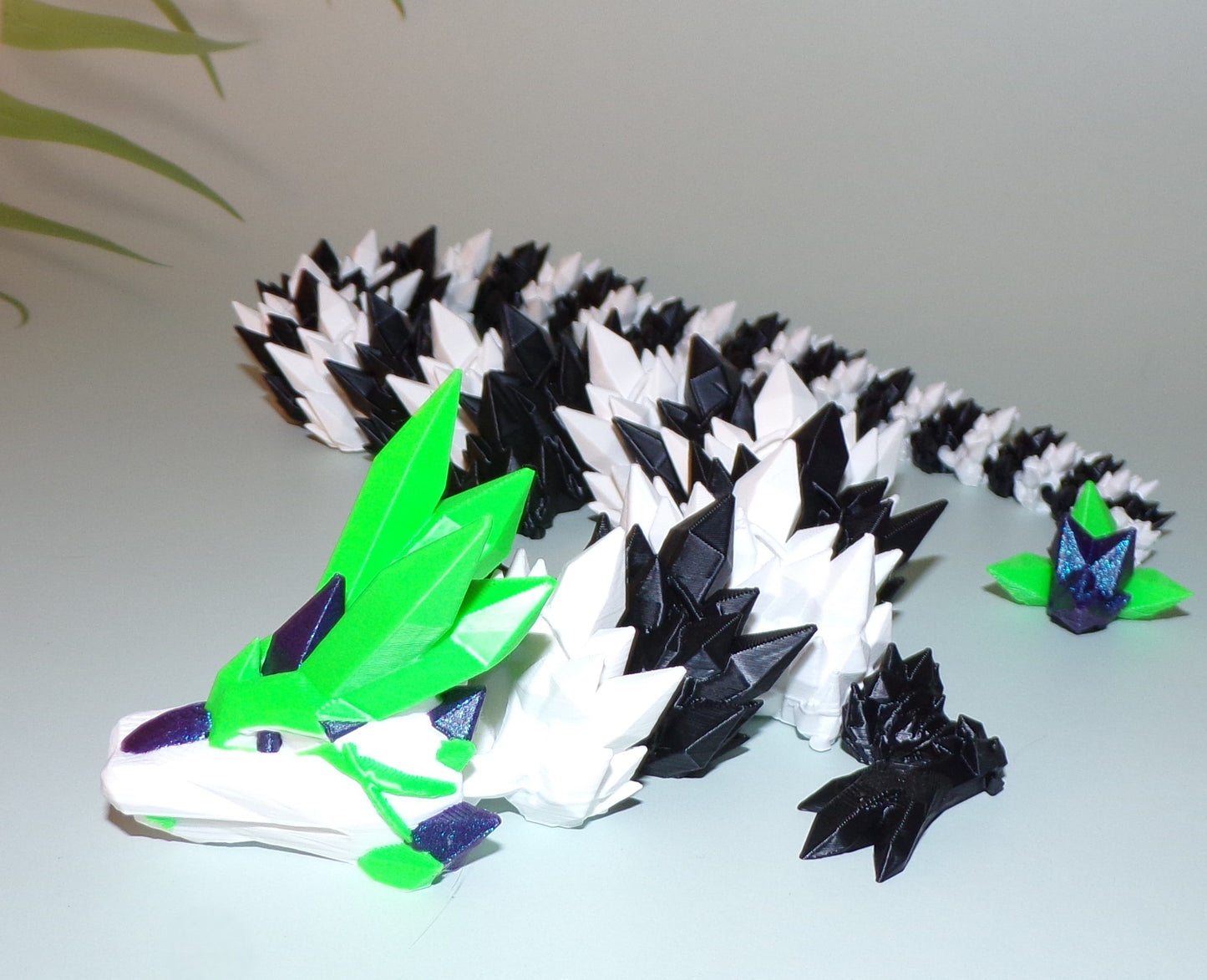 Halloween Crystal Dragon 3D Printed Articulated Figurine - Wonderland 3D Printing 