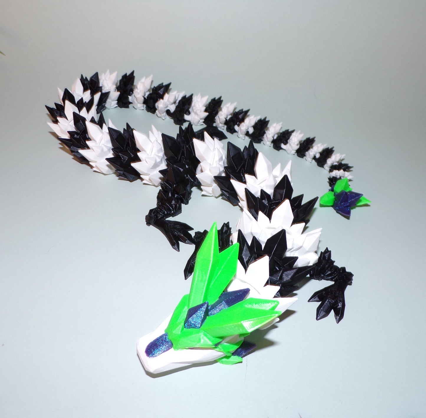 Halloween Crystal Dragon 3D Printed Articulated Figurine - Wonderland 3D Printing 