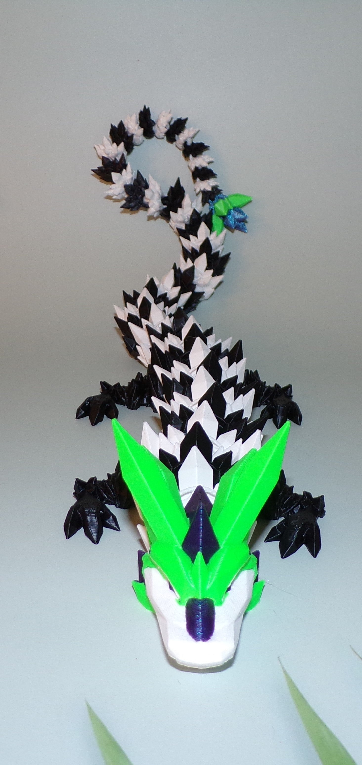 Halloween Crystal Dragon 3D Printed Articulated Figurine - Wonderland 3D Printing 