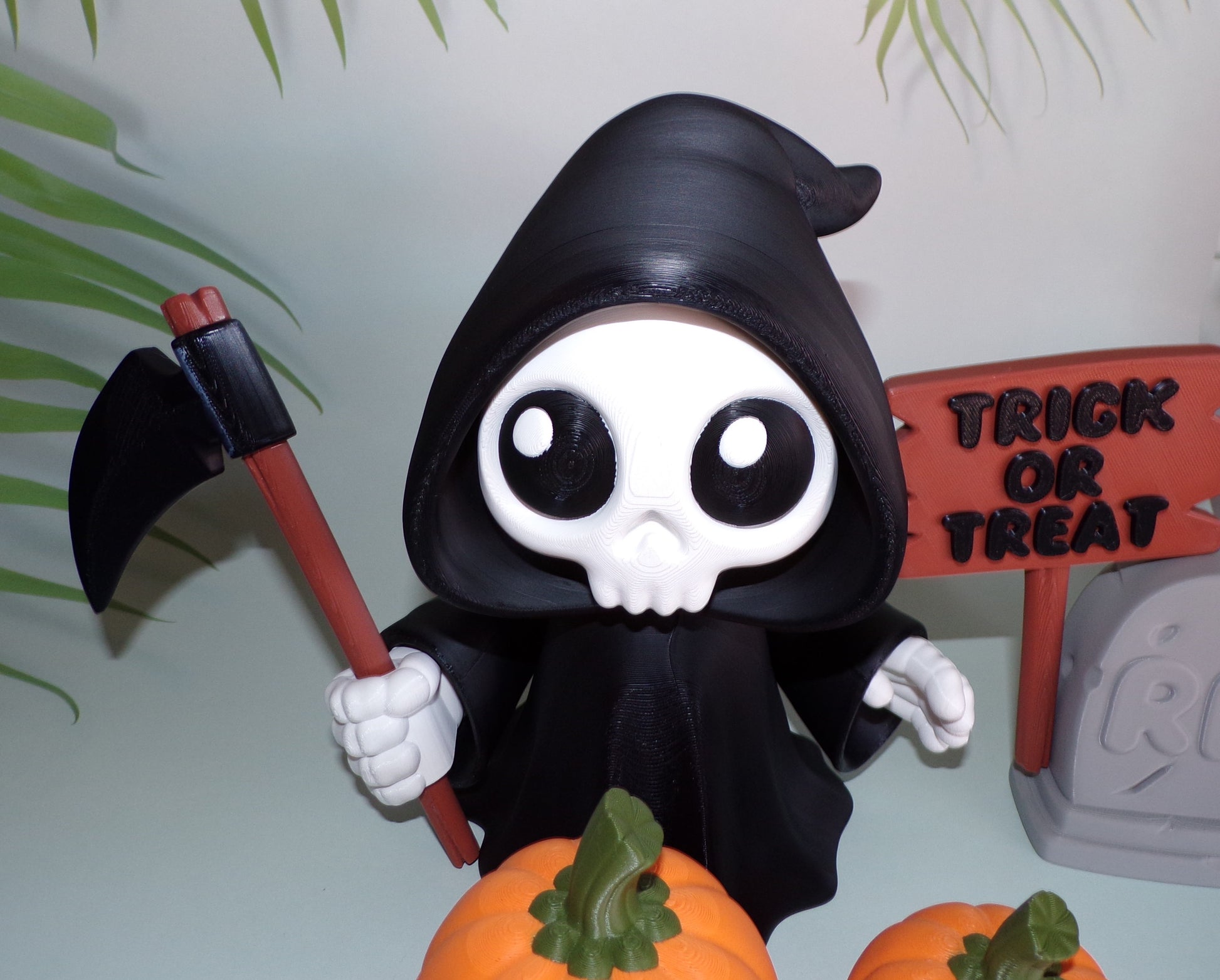 Grim Reaper 6 Piece Set 3d printed Articulated Halloween Figurines - Wonderland 3D Printing 