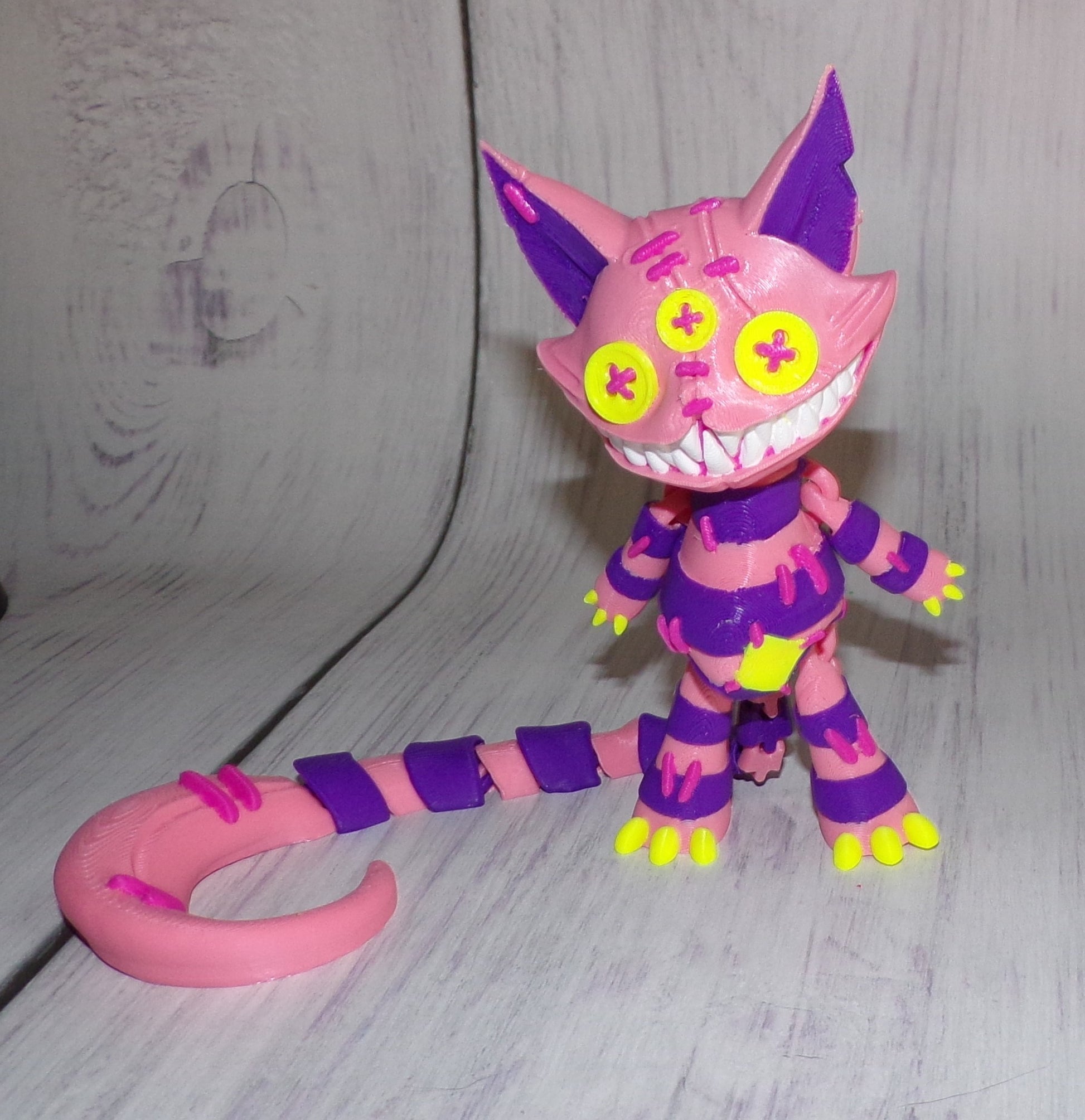 Stuffed Cat Doll 3D Printed Articulated Figurine - Wonderland 3D Printing 