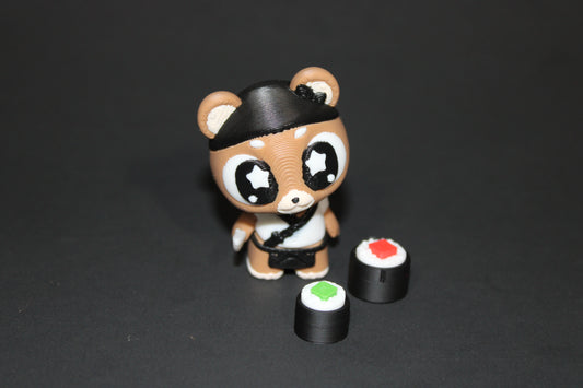 3D Printed Flexi Sushi Bear with Tiny Sushi Rolls
