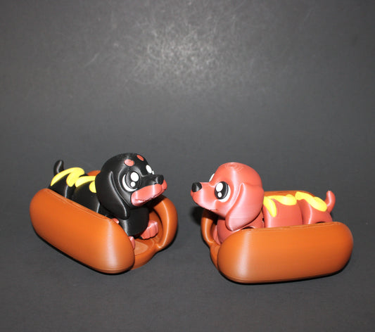 Hot Dog: 3D Printed Fidget Toy 5" long