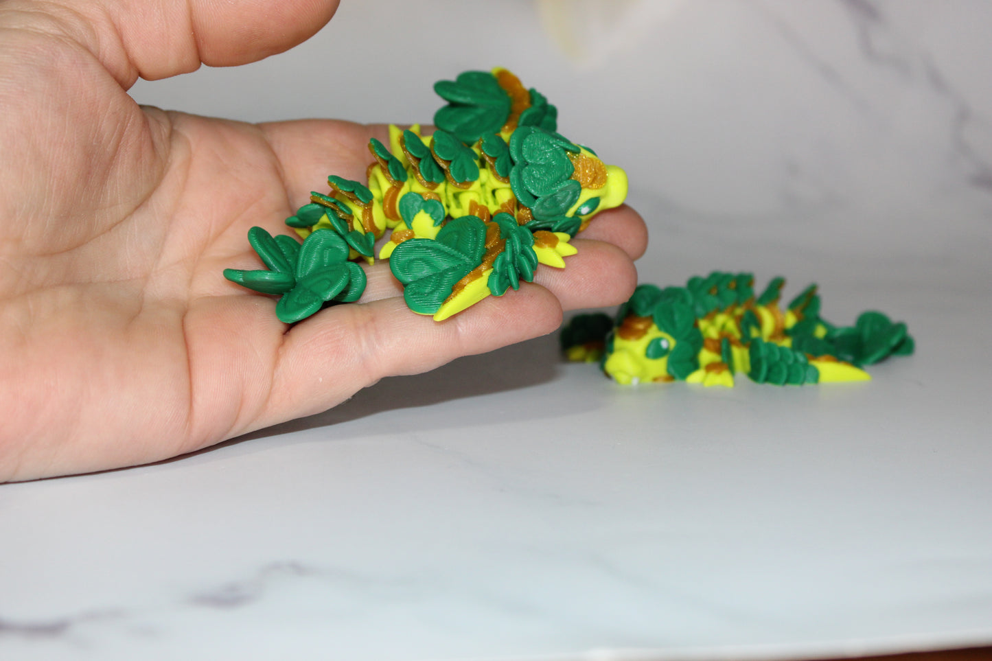 Tiny Clover Dragon 3D Printed Articulated Figurine