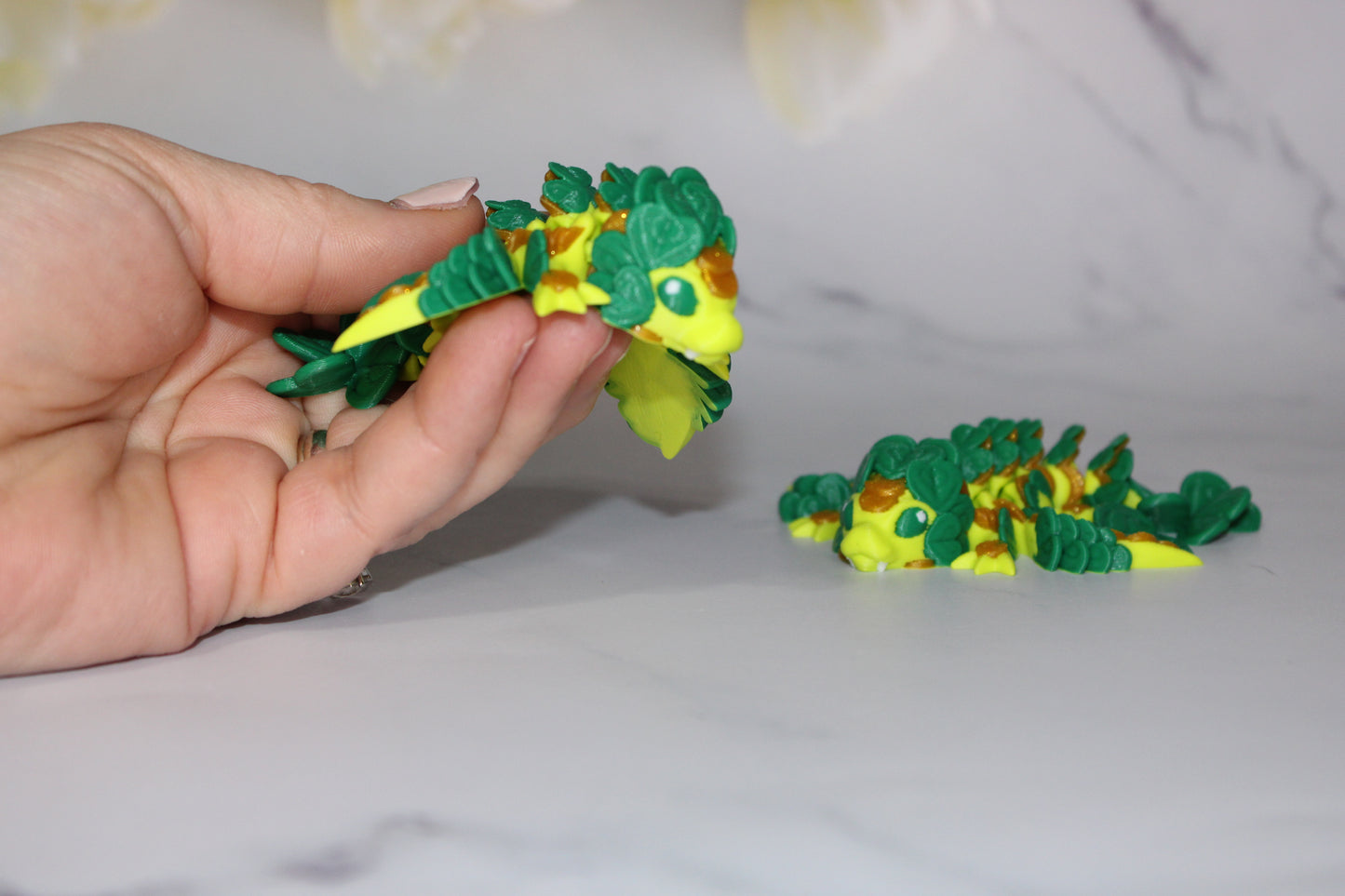 Tiny Clover Dragon 3D Printed Articulated Figurine