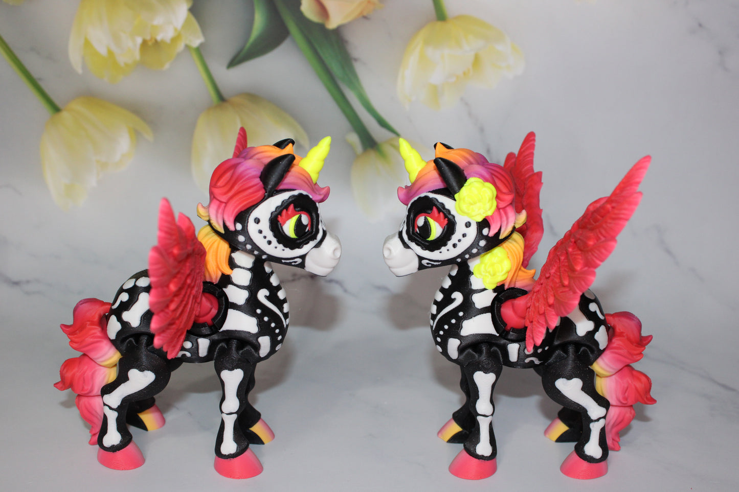 Spooky Unicorn 3D Printed Articulated Flexi Fidget Figurine