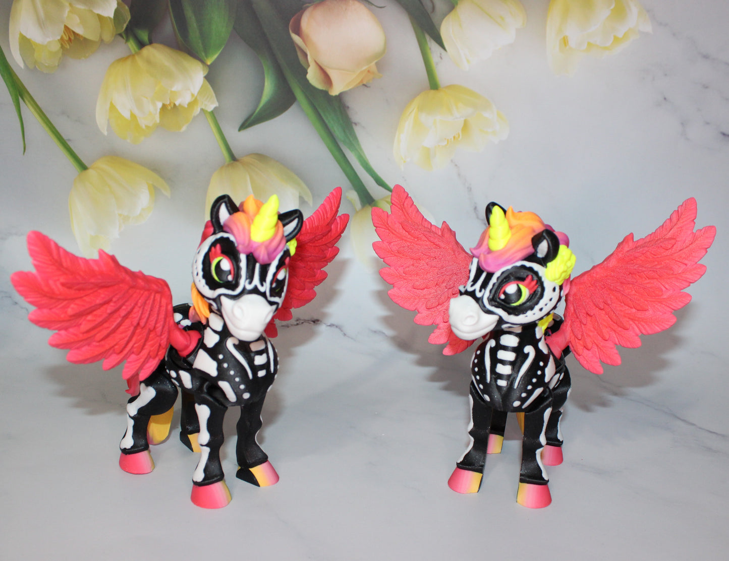 Spooky Unicorn 3D Printed Articulated Flexi Fidget Figurine