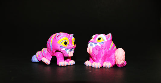 3D Printed Articulated Fidget Toy: Oni Tiger 3.5" Long-Flexi or Sculpt Options
