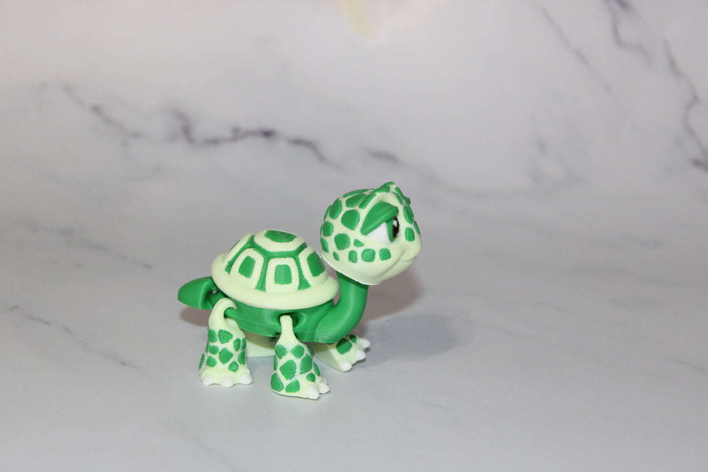 Tortoise Fidget 3D Printed Articulated Flexi Fidget Figurine