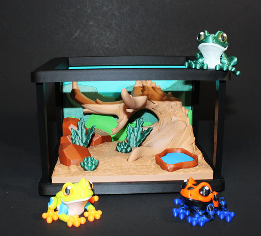 Mini Frog 2.25" with Enclosure 3D Printed Articulated Figurine -Popular Gift Idea!