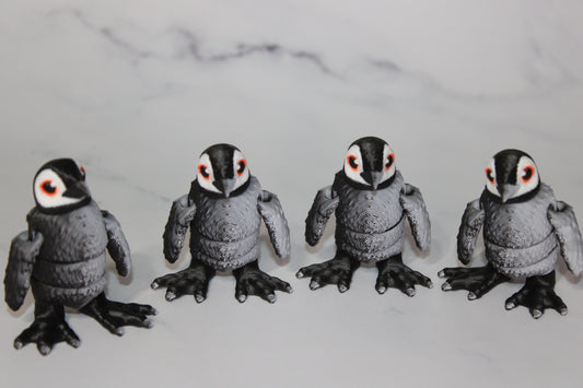 Penguins 3D Printed Articulated Flexi Fidget Figurine - Wonderland 3D Printing 
