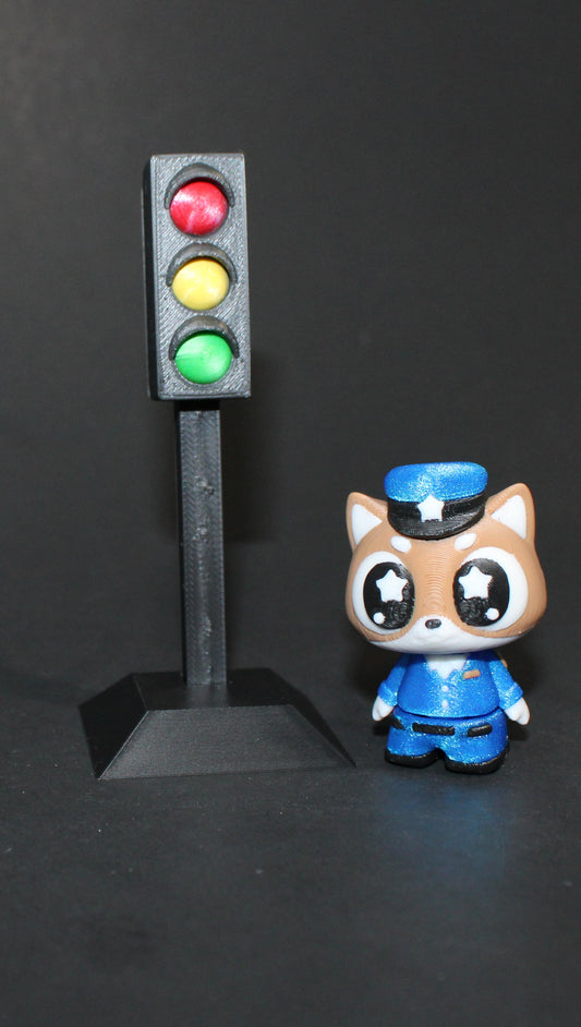 3D Printed Flexi Police Dog with Stop Light
