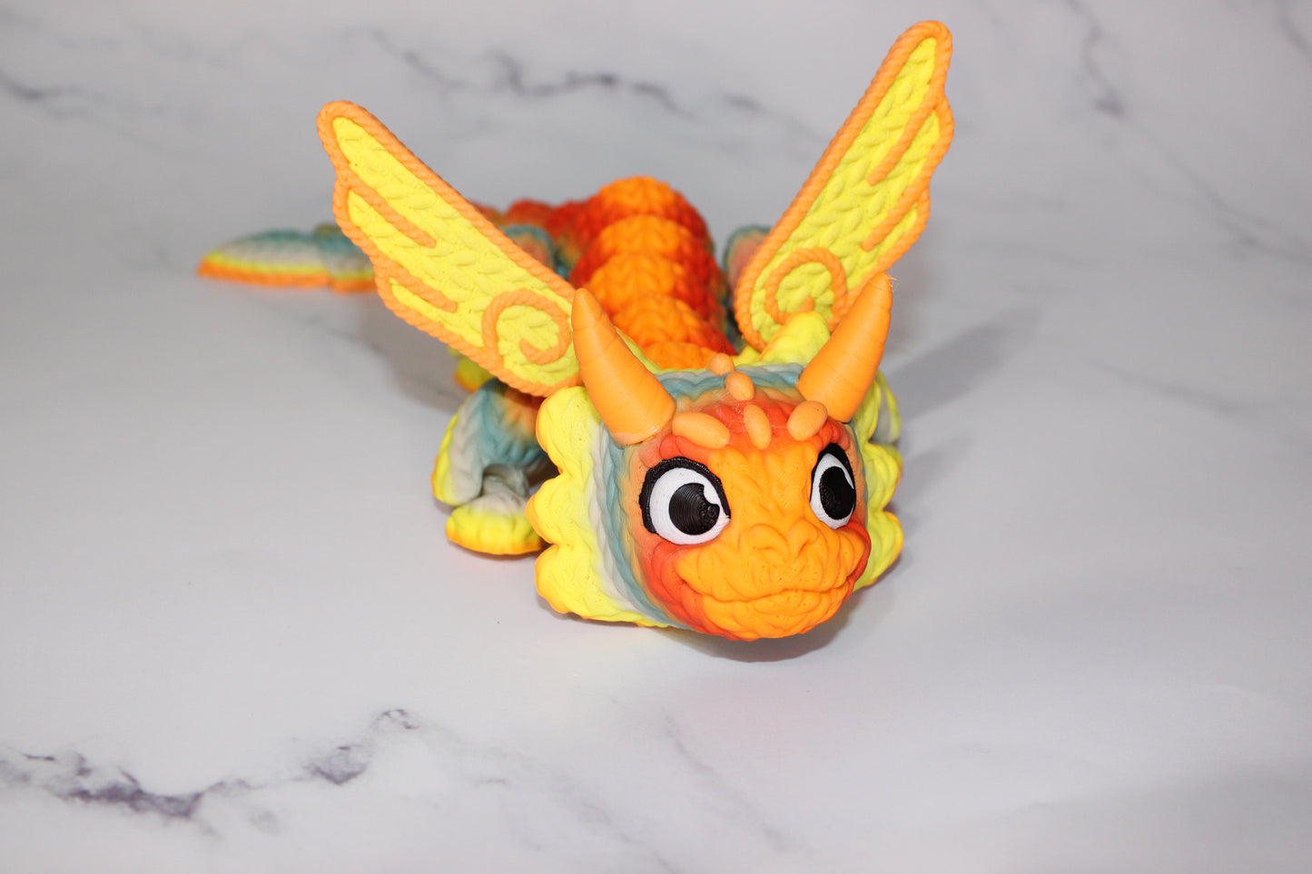 Threadbinder Dragon Articulated 3d Printed Flexi Fidget Figurine