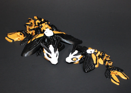 Death-Head Moth Dragon or Baby Dragon 3D Printed Articulated
