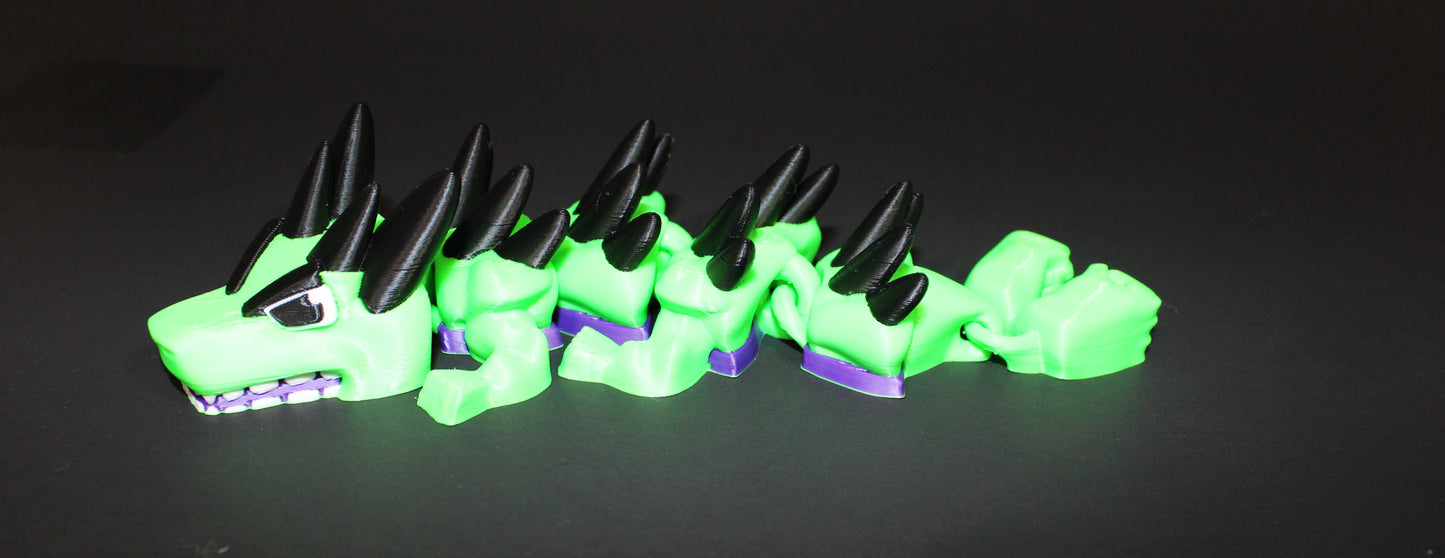 Smash Dragon Mini  3D Printed Articulated Figurine 7"