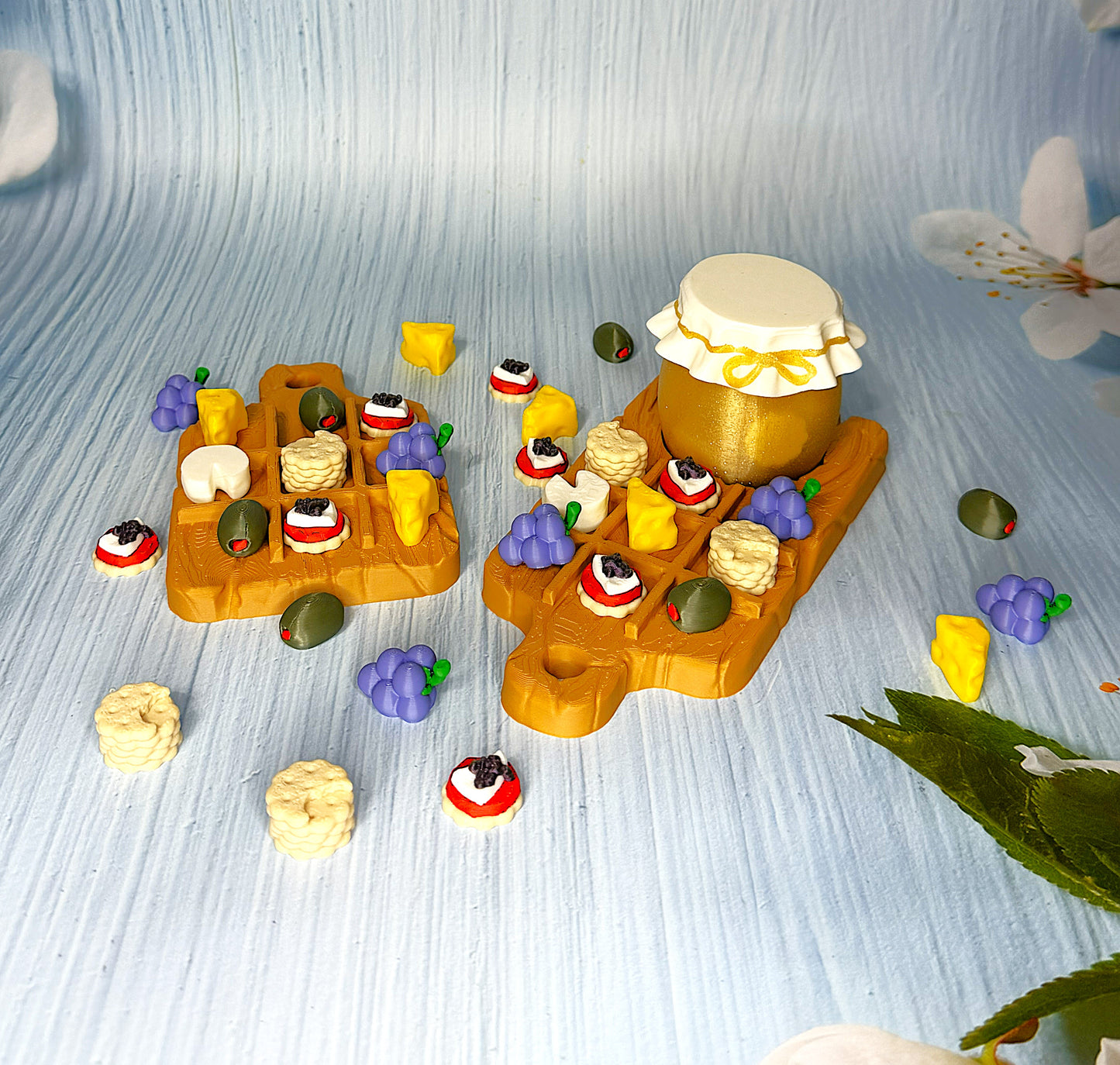 Charcuterie Board Tic Tac Toe - 3D Printed - Wonderland 3D Printing 