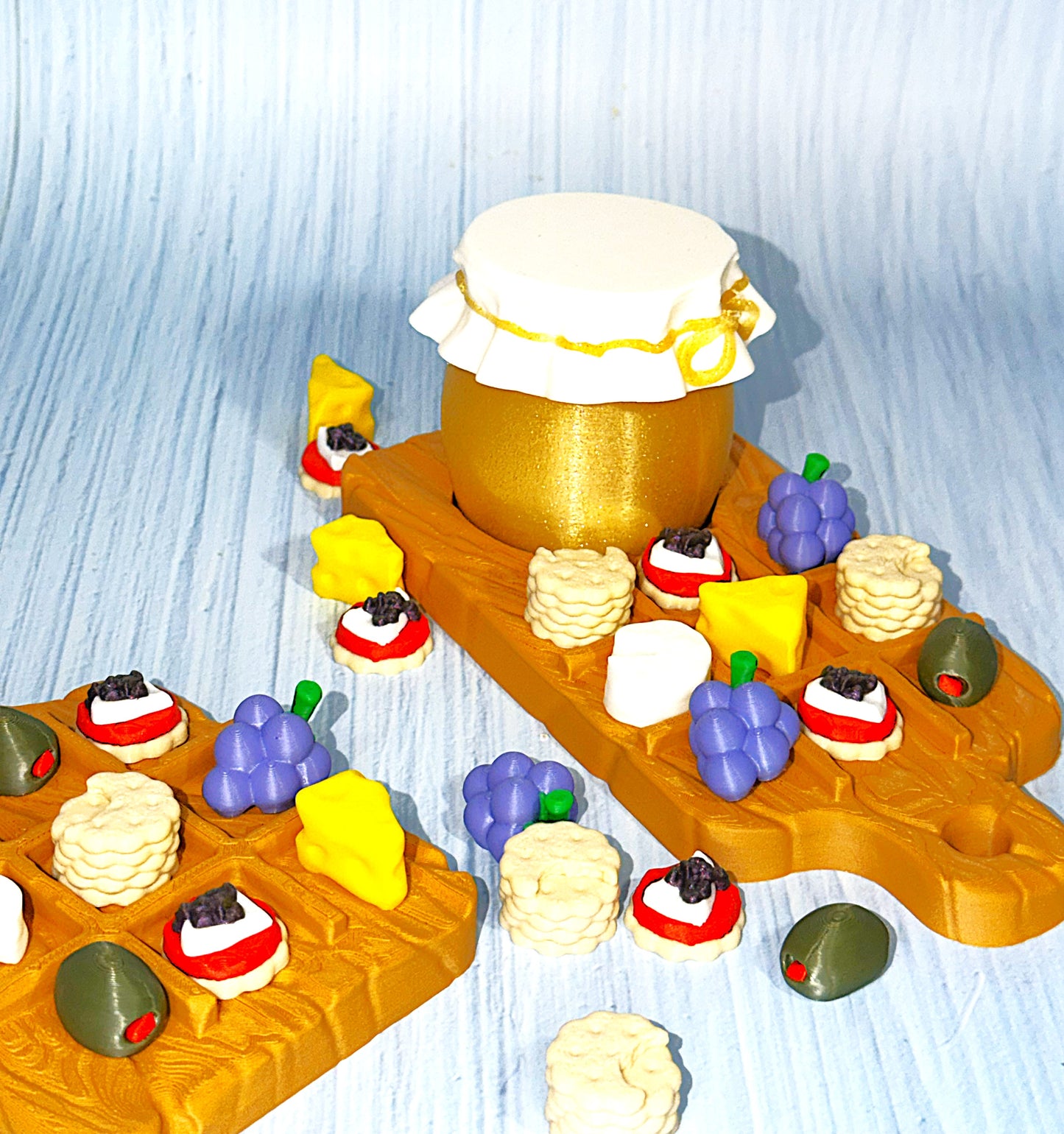 Charcuterie Board Tic Tac Toe - 3D Printed - Wonderland 3D Printing 