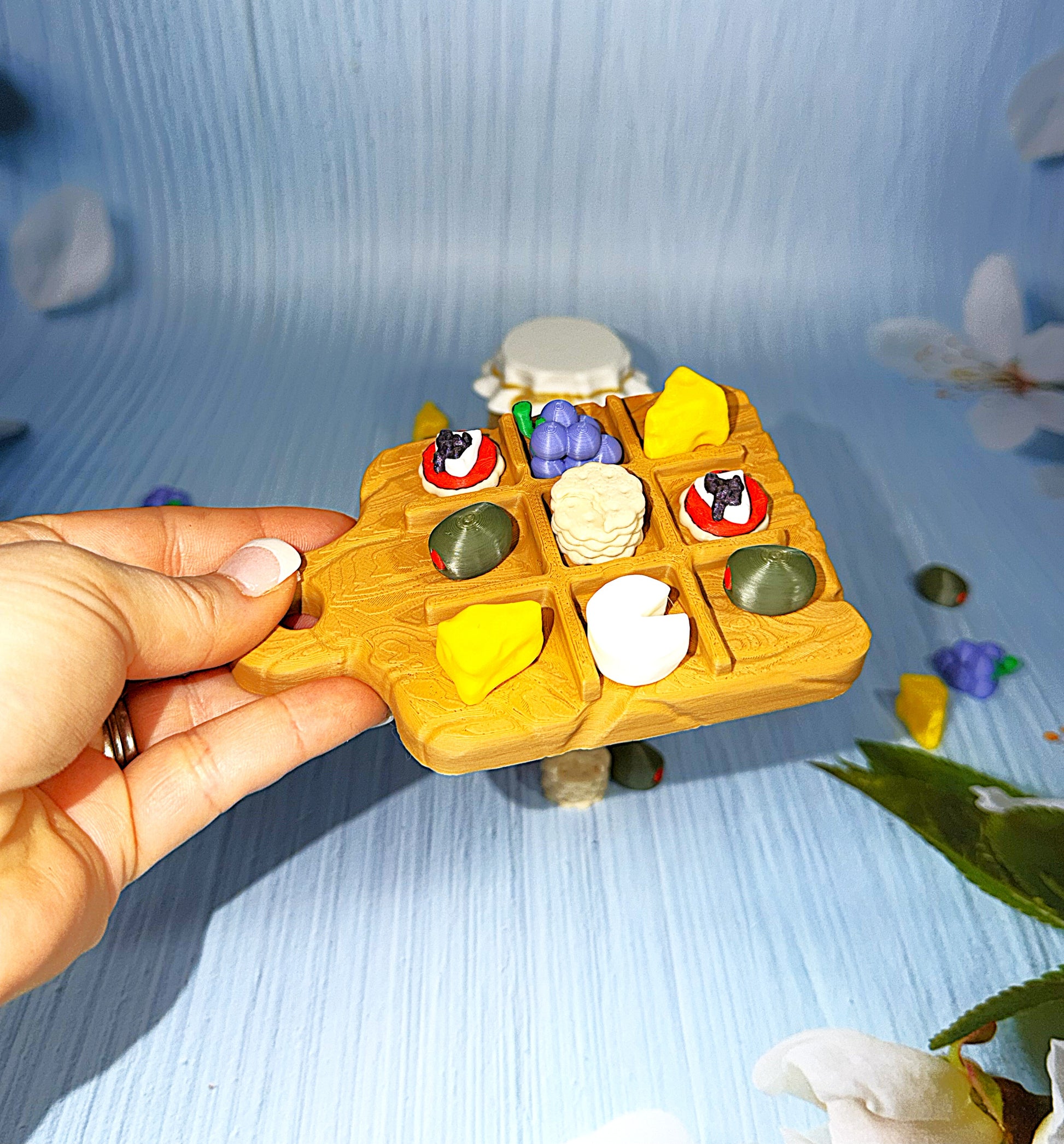 Charcuterie Board Tic Tac Toe - 3D Printed - Wonderland 3D Printing 