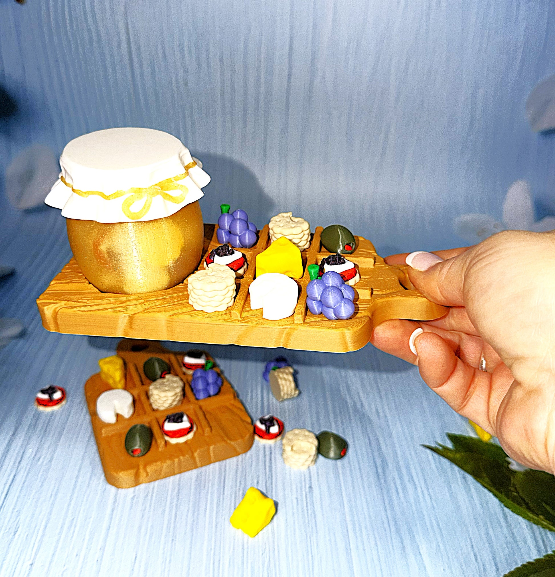 Charcuterie Board Tic Tac Toe - 3D Printed - Wonderland 3D Printing 