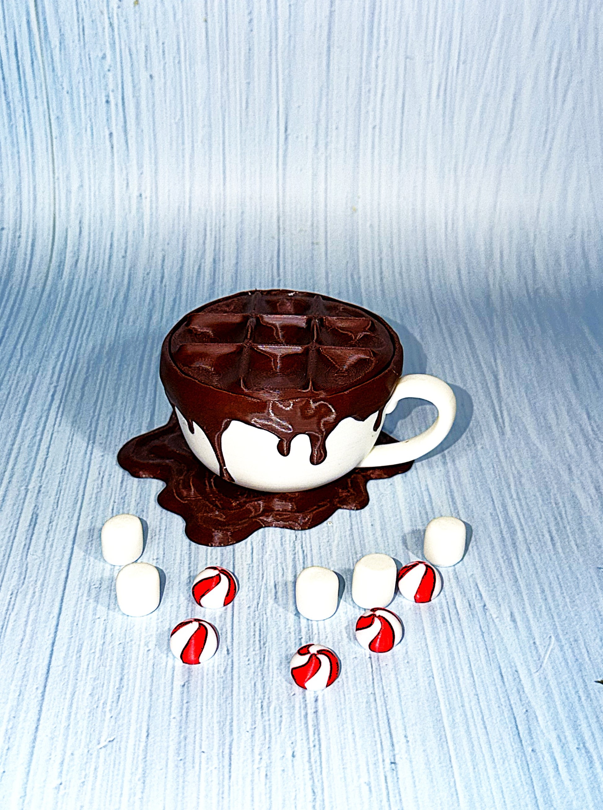 Hot Coco Tic Tac Toe - 3D Printed- Cup is Container - Wonderland 3D Printing 