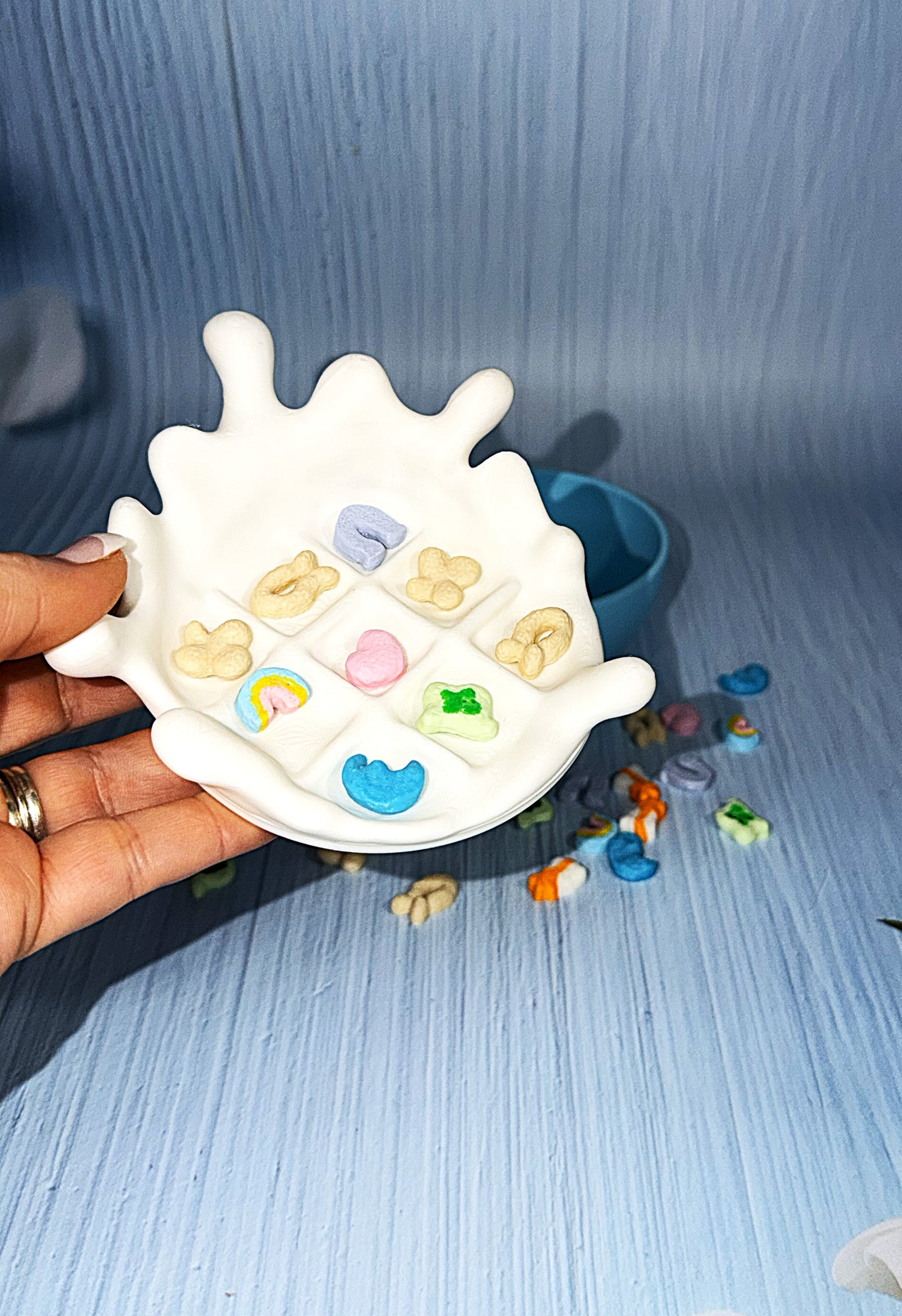 Cereal Bowl Tic Tac Toe - 3D Printed- Bowl is Container - Wonderland 3D Printing 