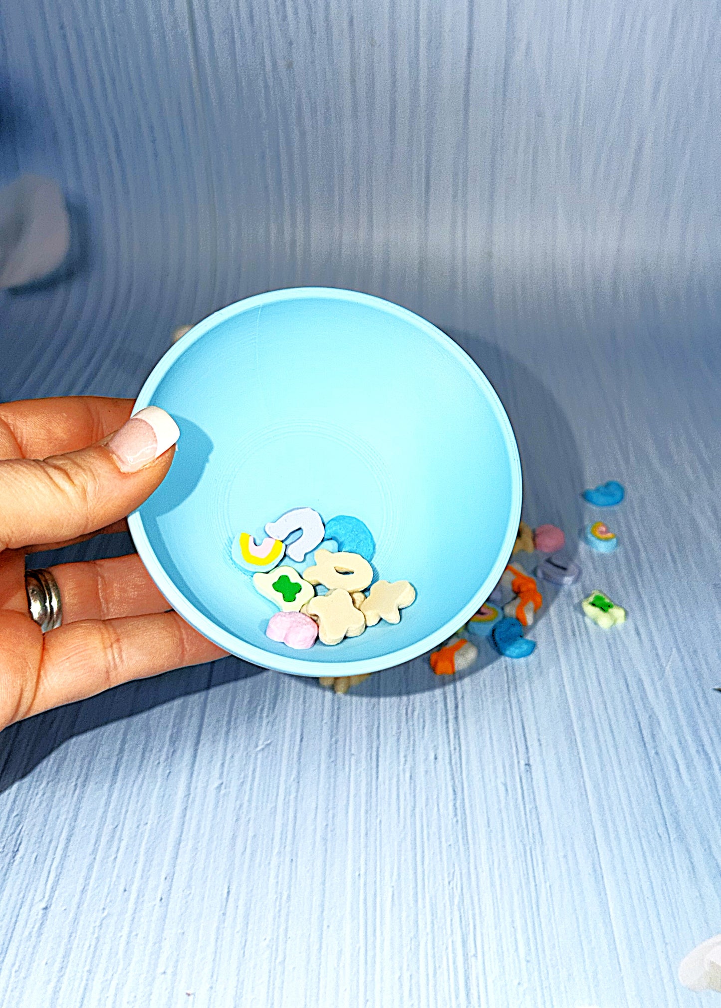 Cereal Bowl Tic Tac Toe - 3D Printed- Bowl is Container - Wonderland 3D Printing 