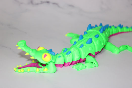 Twisty Crocodile 3d printed Articulated Figurine