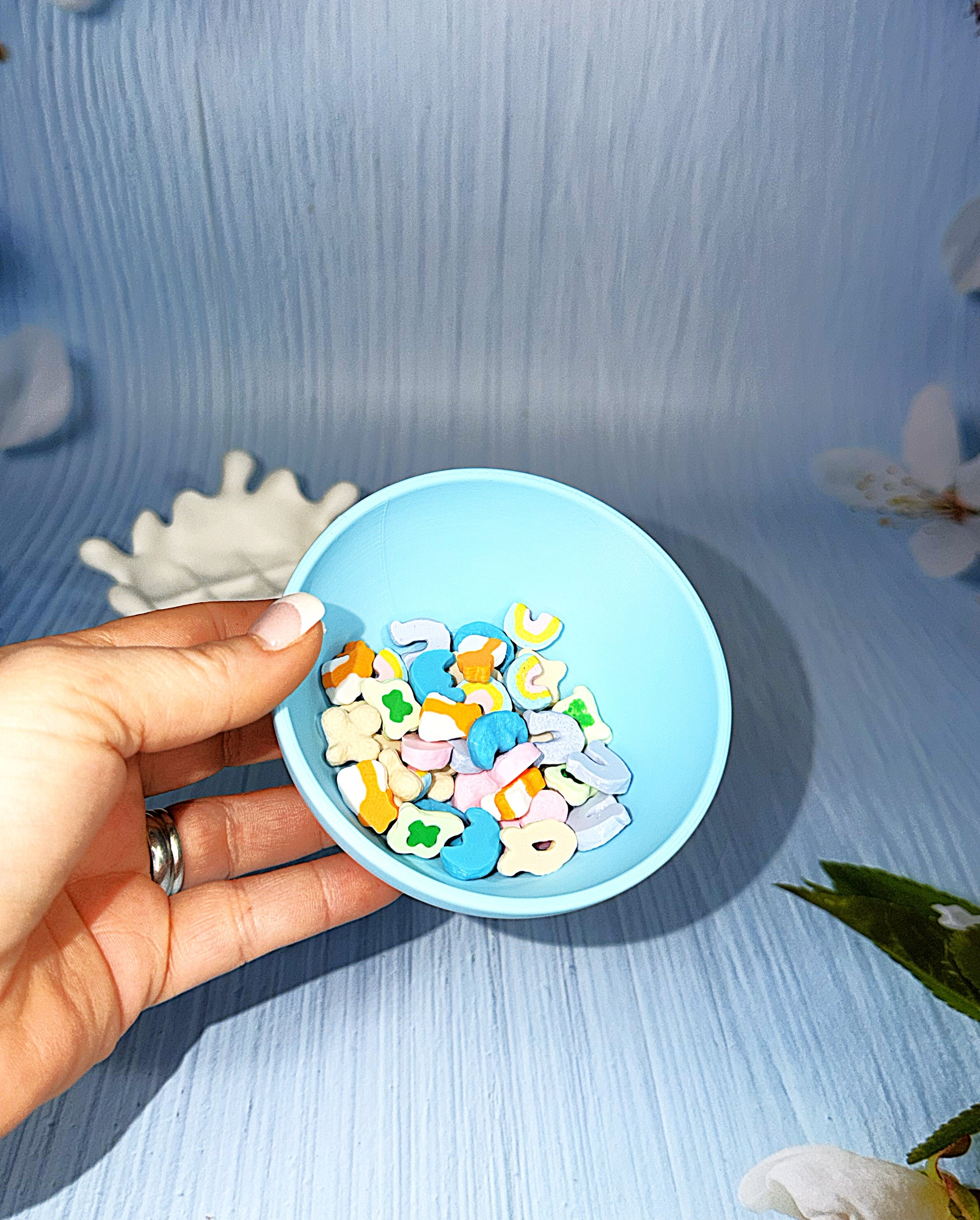 Cereal Bowl Tic Tac Toe - 3D Printed- Bowl is Container - Wonderland 3D Printing 