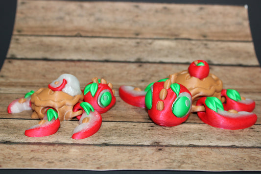 Apple Pie Turtle: Full Color 3D Printed Articulated Flexi Figurine