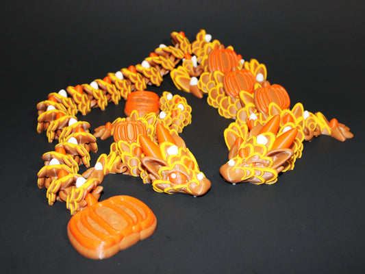Pumpkin Spice Cookie Dragon 3D Printed Articulated