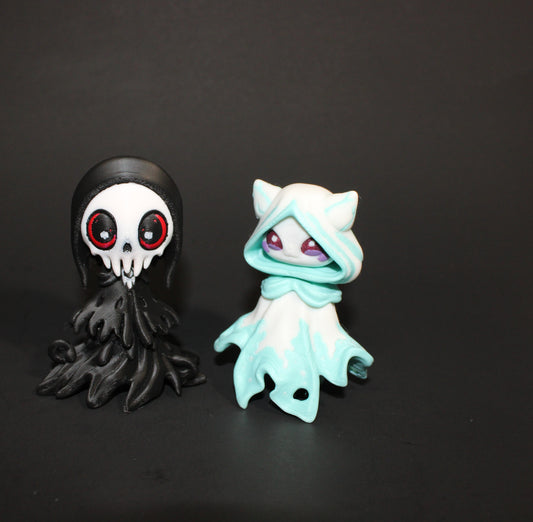 Floating Ghost or Reaper 3.5 inches tall-3D Printed Articulated Flexi Figurine