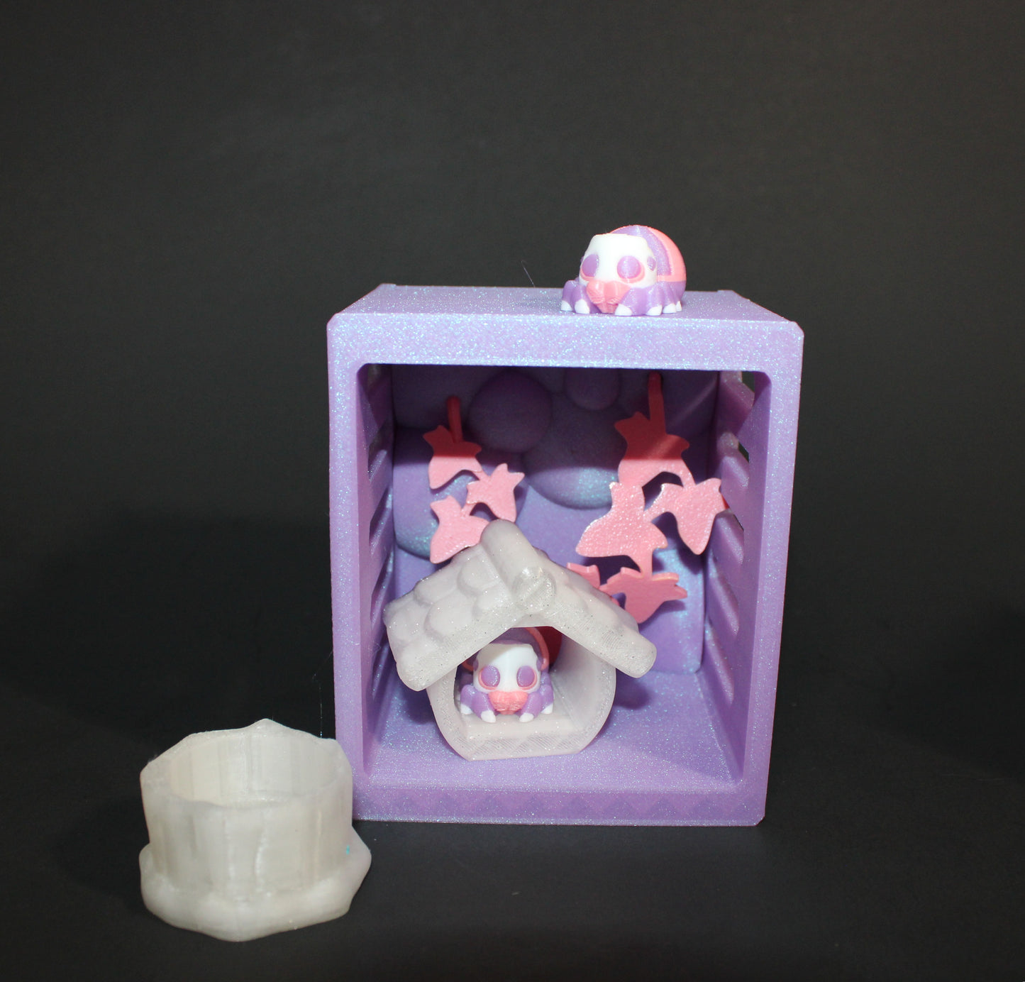 3D Printed Mini Jumping Spider Enclosure: Includes 2 mini spiders and 2 different style Enclosures - Wonderland 3D Printing 