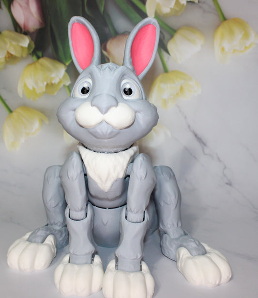 Rabbit: 3D Printed Articulated Flexi Fidget Figurine - Wonderland 3D Printing 