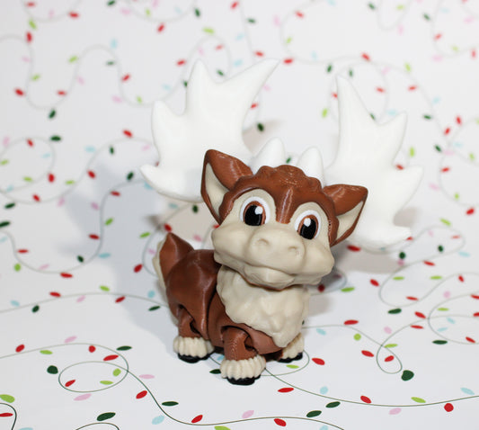 Megaloceros: 3D Printed Articulated Fidget Toy-4" tall