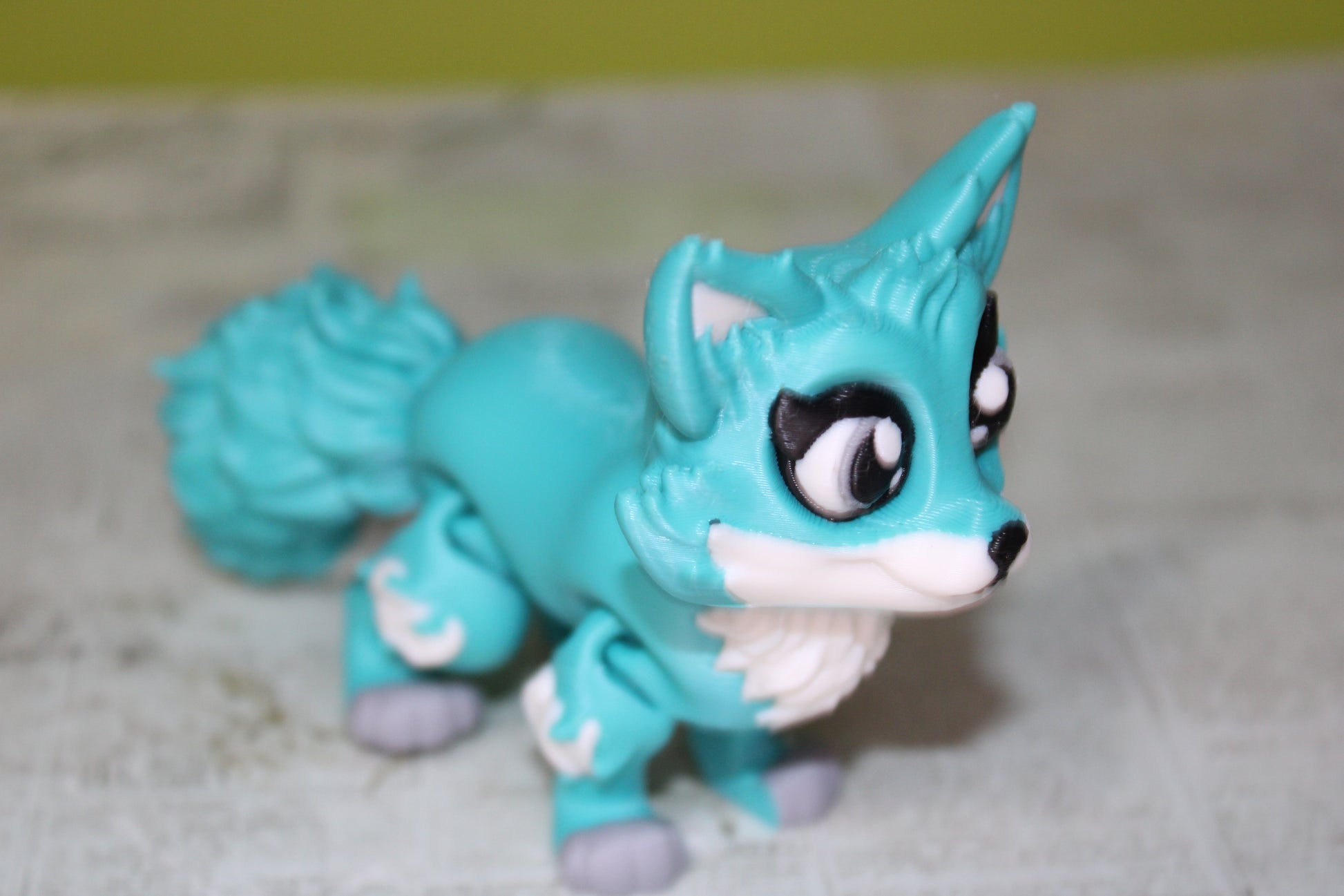 Artic Fox 3D Printed Articulated Flexi Fidget Figurine - Wonderland 3D Printing 
