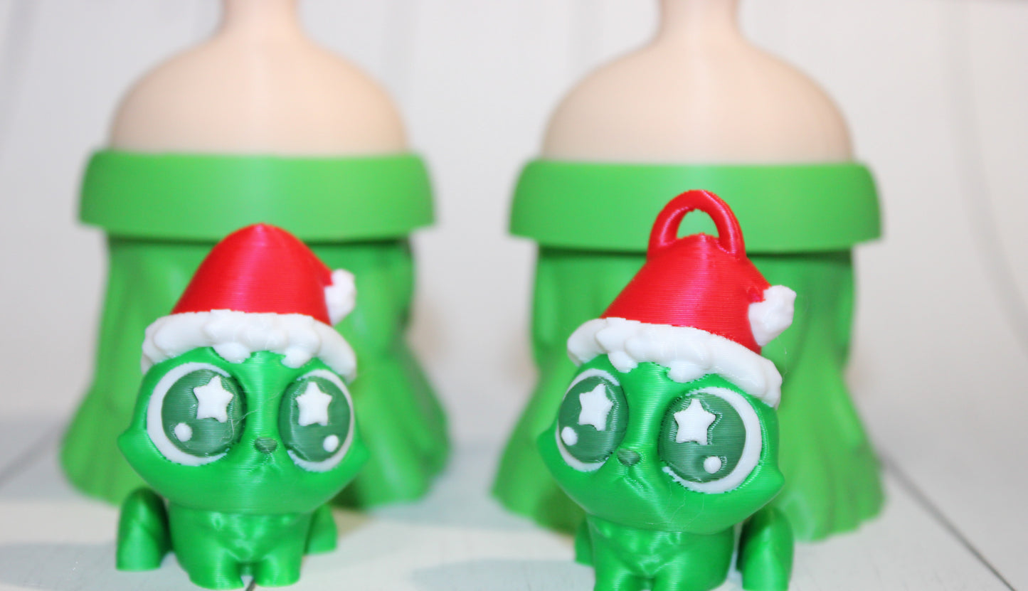 3D-printed Christmas Grumpy baby with Baby Bottle Container