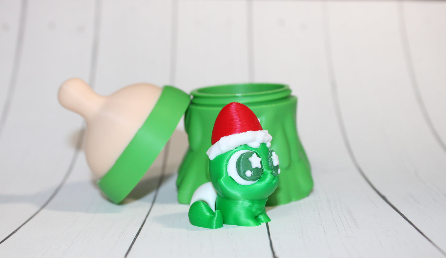 3D-printed Christmas Grumpy baby with Baby Bottle Container