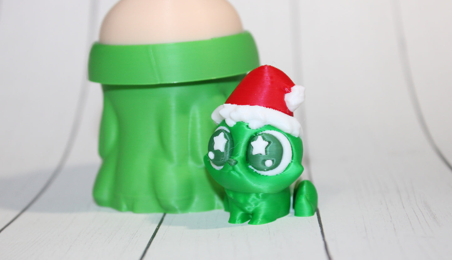 3D-printed Christmas Grumpy baby with Baby Bottle Container