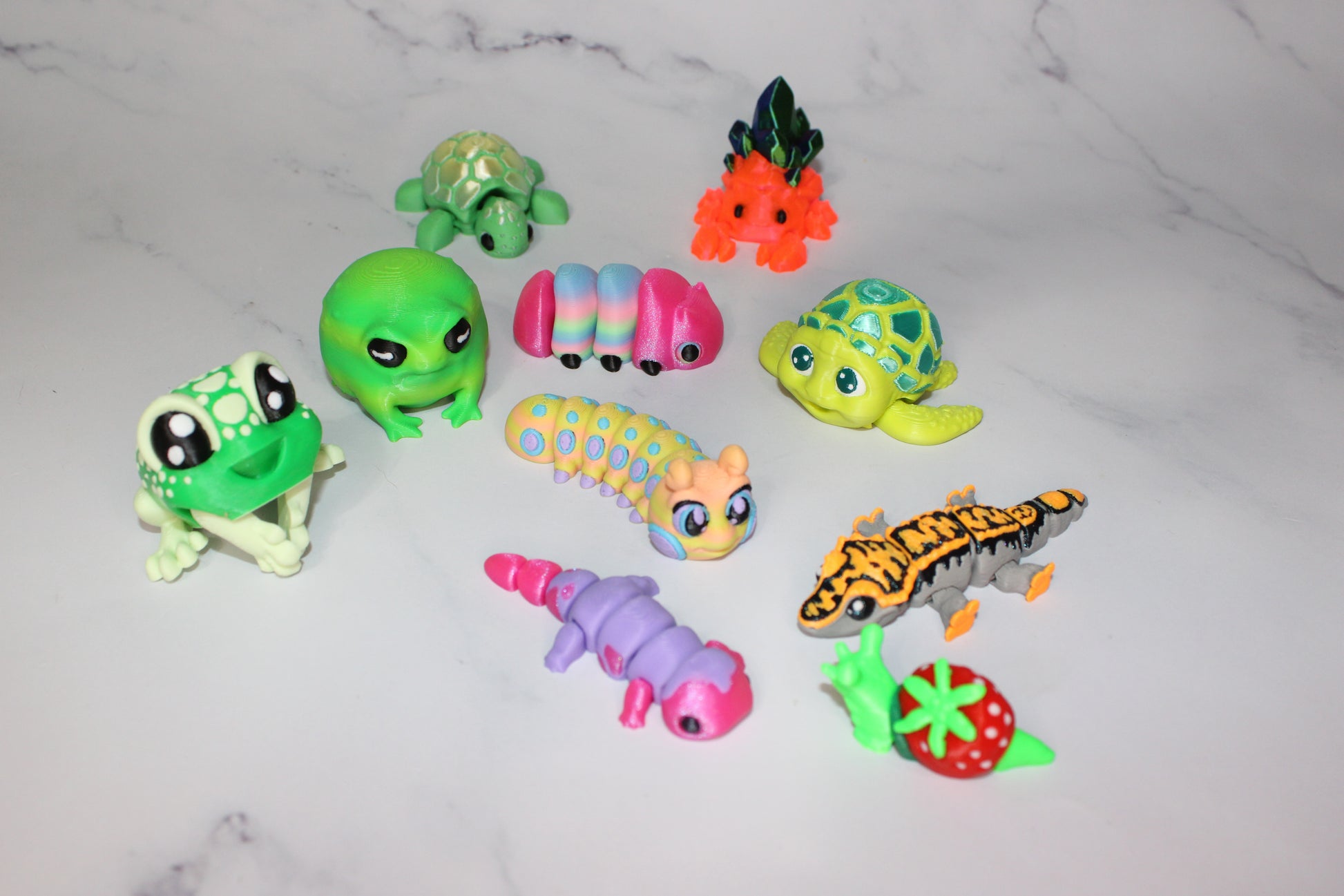 Party Favor Grab Bags: 10 minis-Limited Quantities- Full Color 3D Printed items - Wonderland 3D Printing 