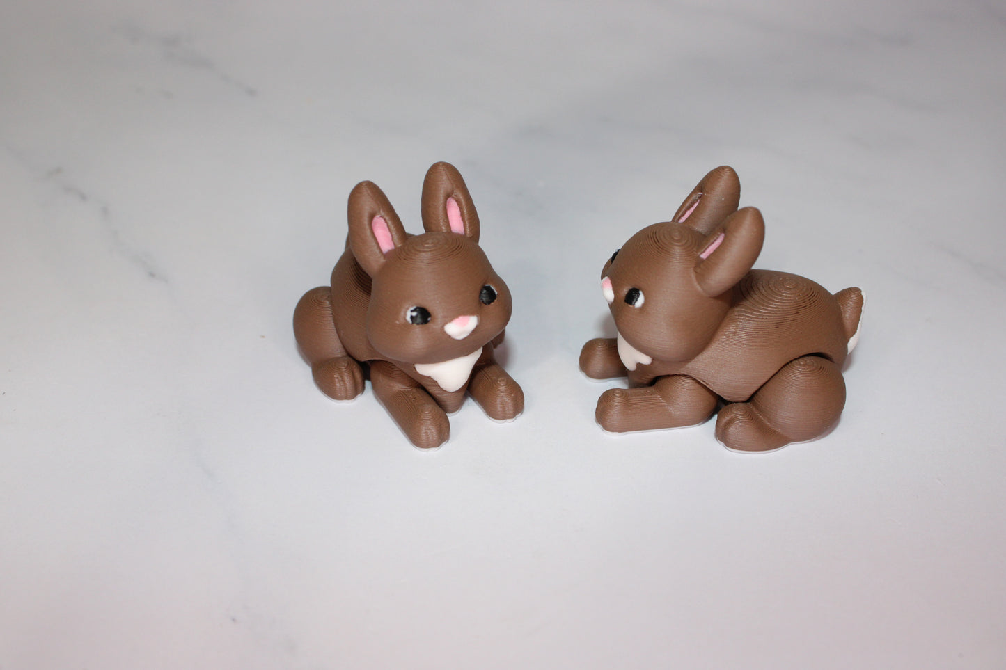 Blossom Bunnies with Wheel Barrel 3D Printed Articulated Flexi Figurine - Wonderland 3D Printing 