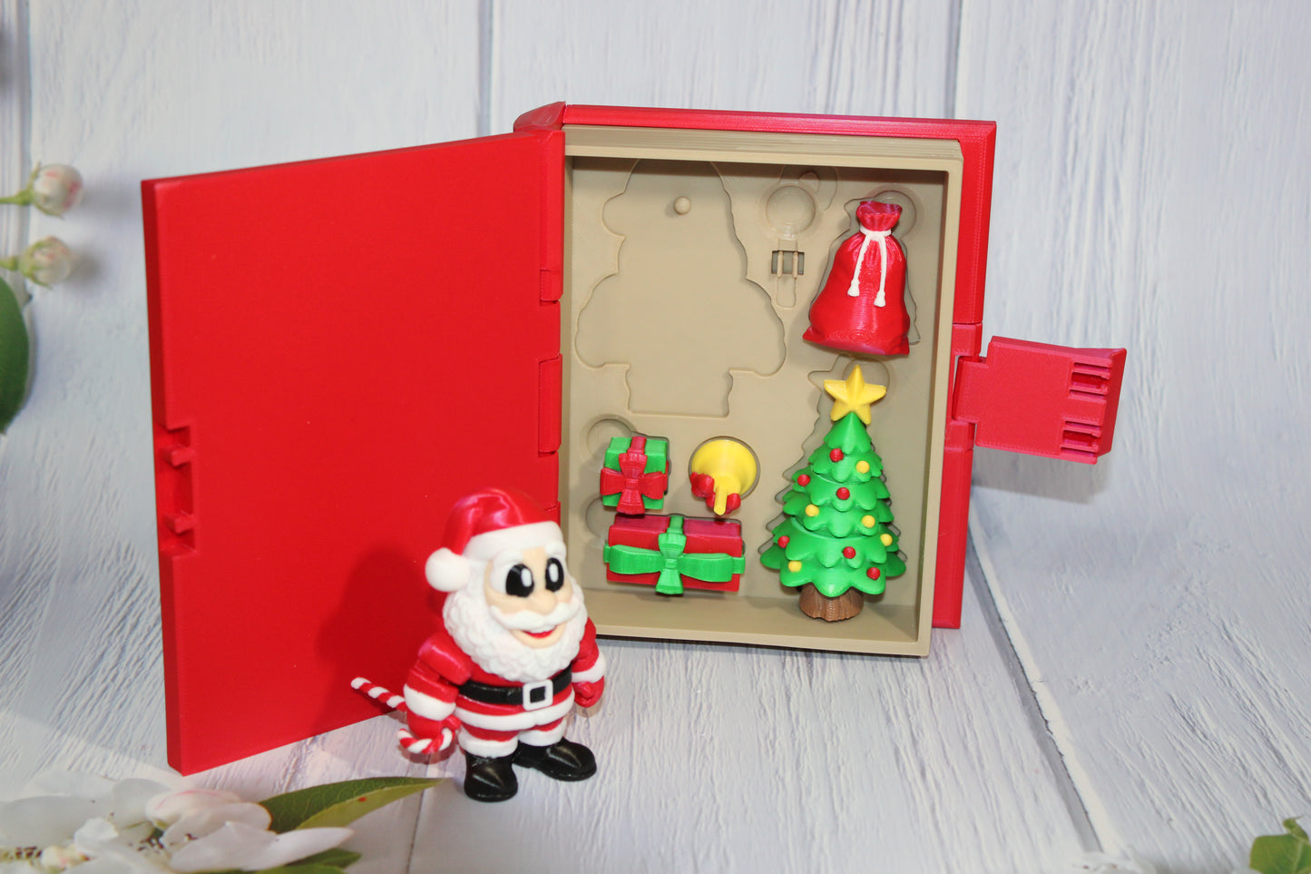 Santa Set Book Container-with 2 Santa's! Everything Included!!