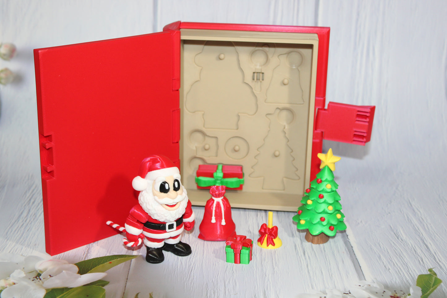Santa Set Book Container-with 2 Santa's! Everything Included!!