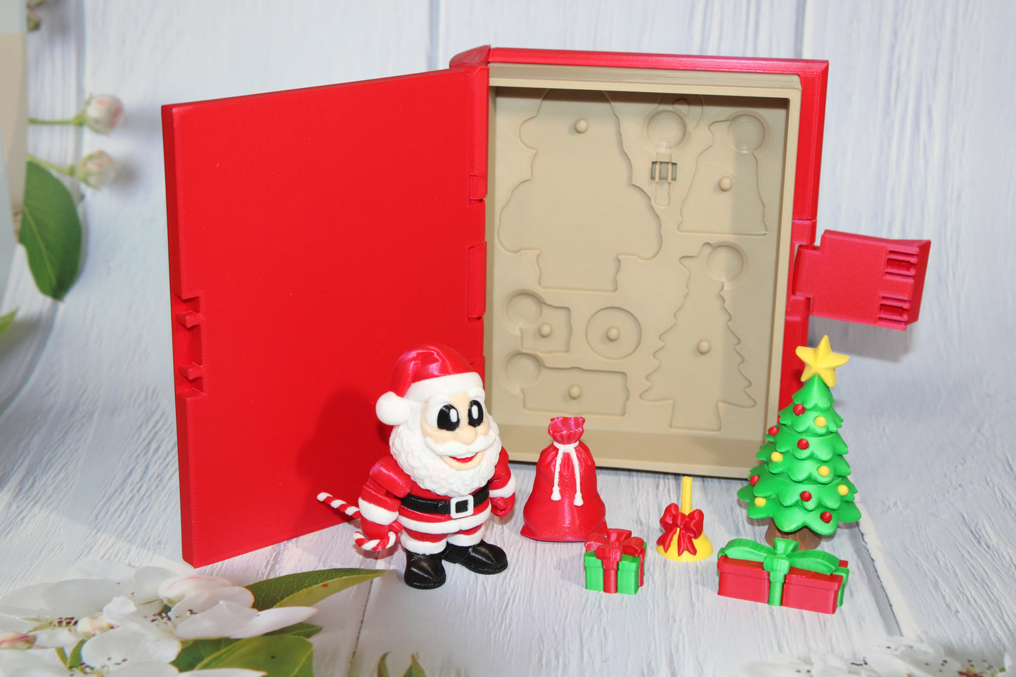 Santa Set Book Container-with 2 Santa's! Everything Included!!