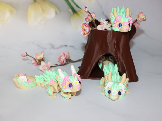 Sakura Dragon 6 in Articulated 3d Printed Figurine - Wonderland 3D Printing 