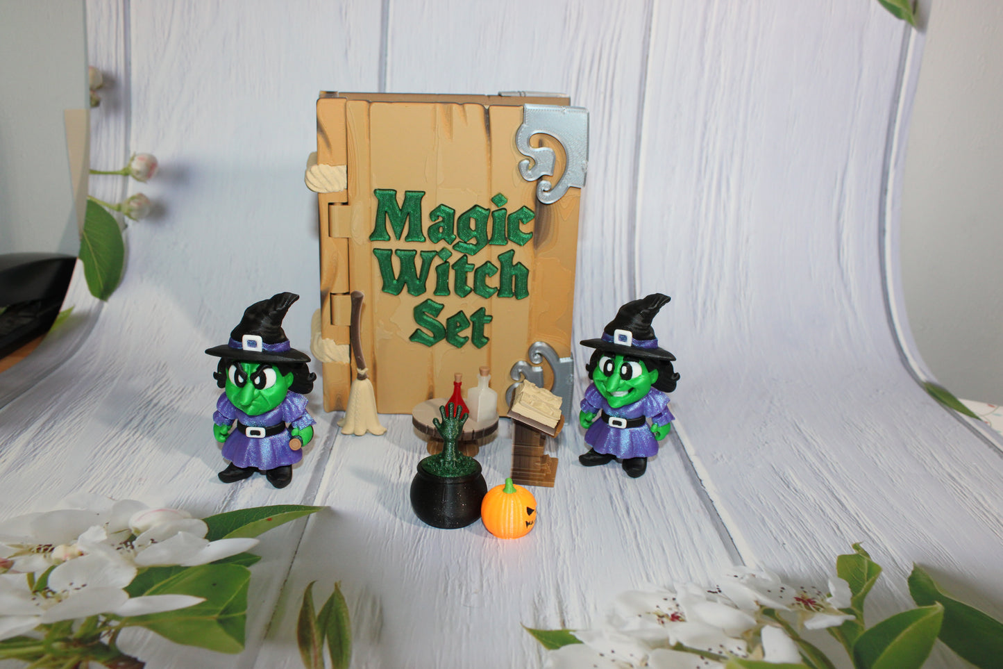 Magic Witch Set Book Container-with 2 Witches! Everything Included!! Each Book is Unique