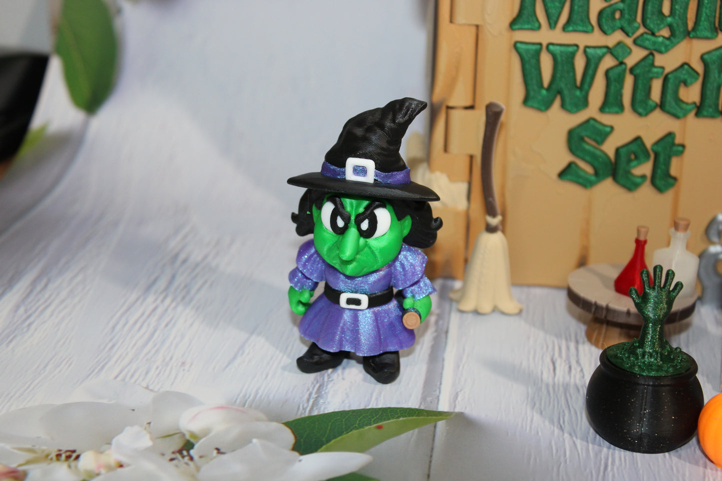 Magic Witch Set Book Container-with 2 Witches! Everything Included!! Each Book is Unique