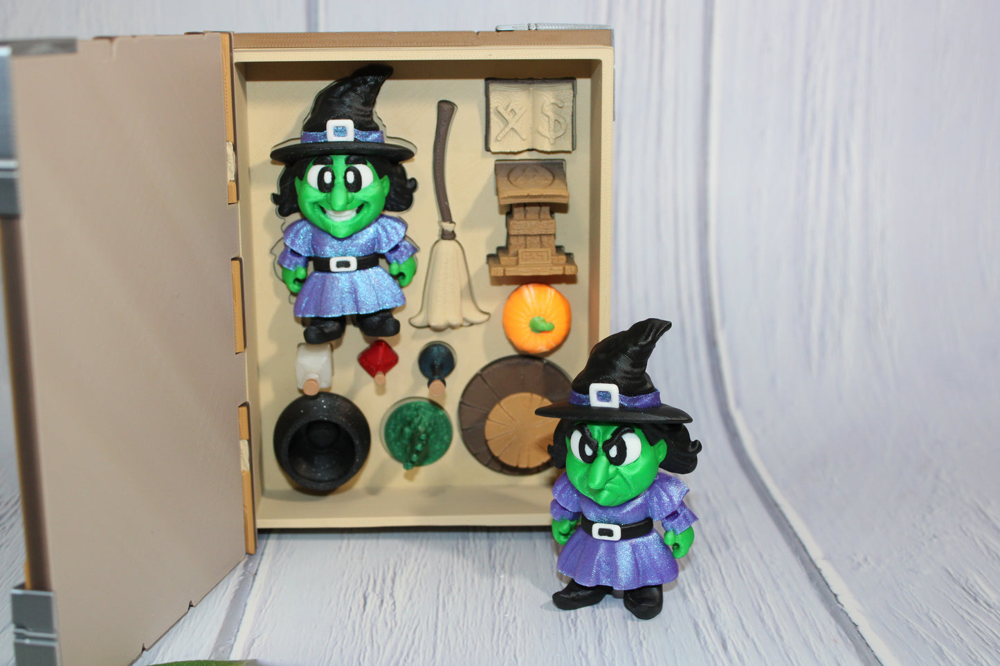 Magic Witch Set Book Container-with 2 Witches! Everything Included!! Each Book is Unique