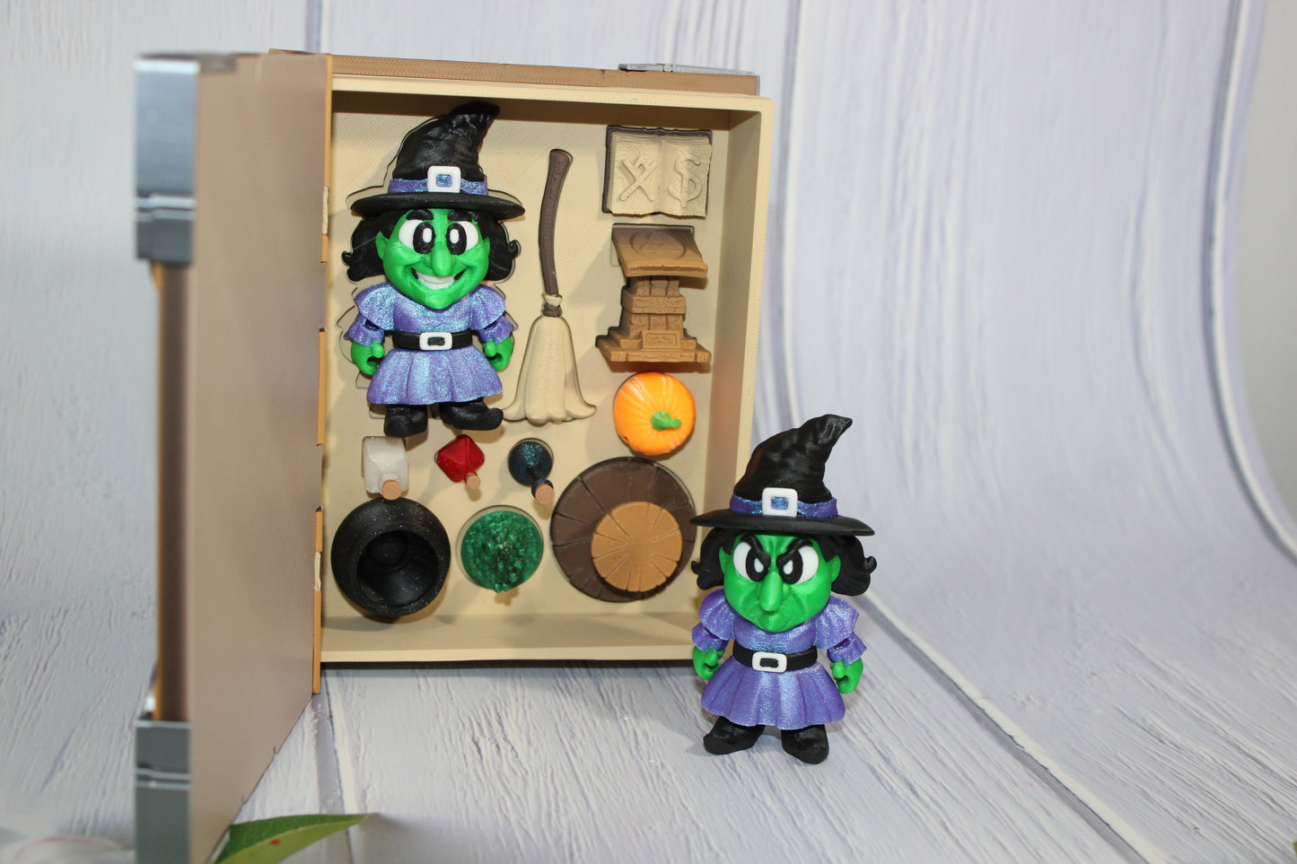 Magic Witch Set Book Container-with 2 Witches! Everything Included!! Each Book is Unique