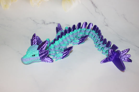 Axolotl Dragon: 3D Printed Fully Articulated - Wonderland 3D Printing 